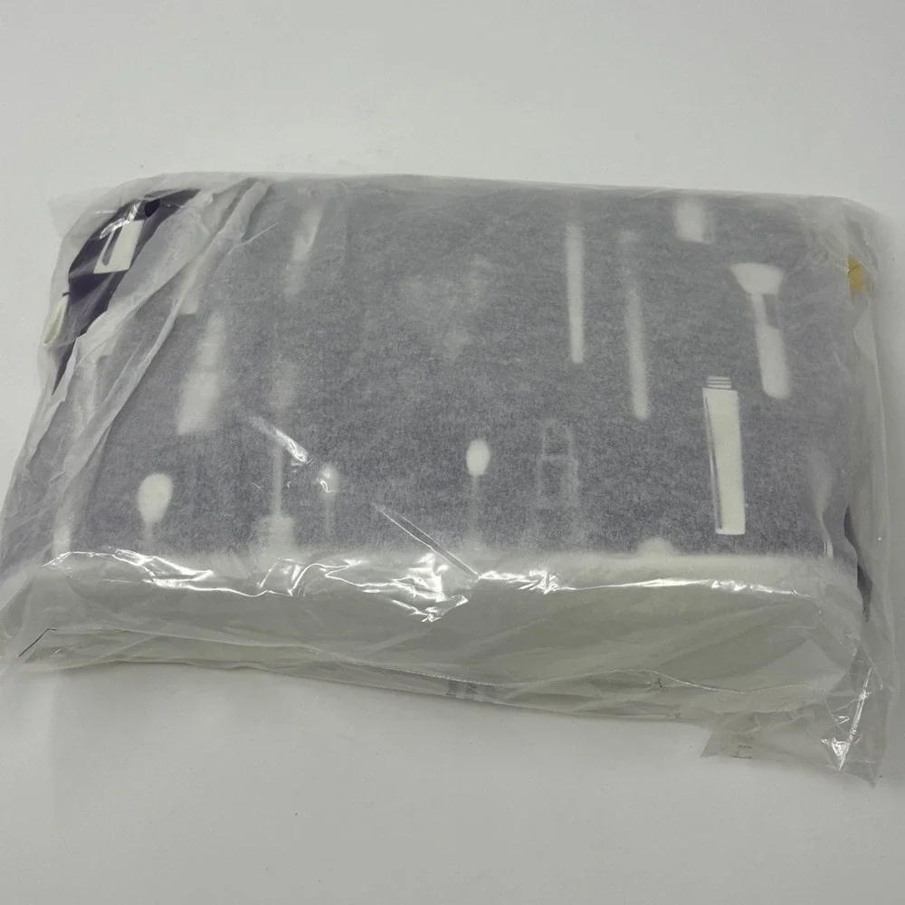 Younique 7th Anniversary Makeup Bag Purple White Cosmetic Pouch NEW